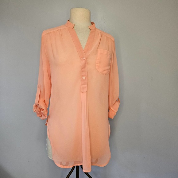 Sheer button-up NWT Francesca's Collections Size S - Picture 4 of 16